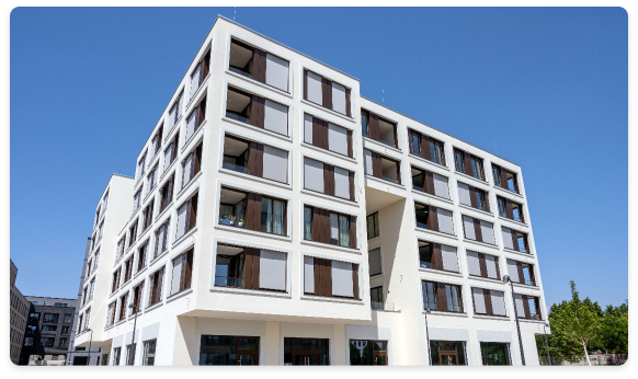 An image of a property with the blue sky in the background